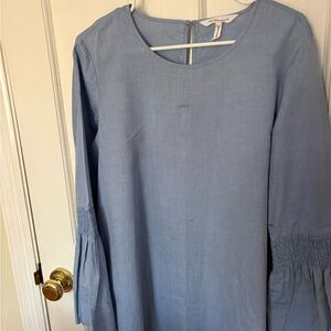 BCBGeneration Sky Blue Bell sleeve dress